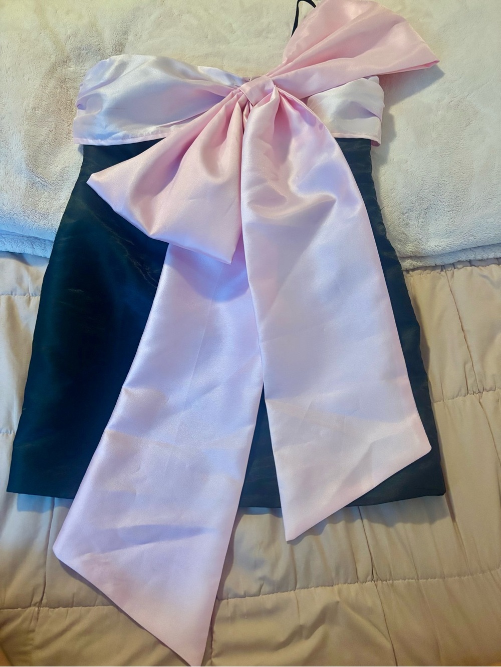 Boohoo Mini Dress with pink bow detail